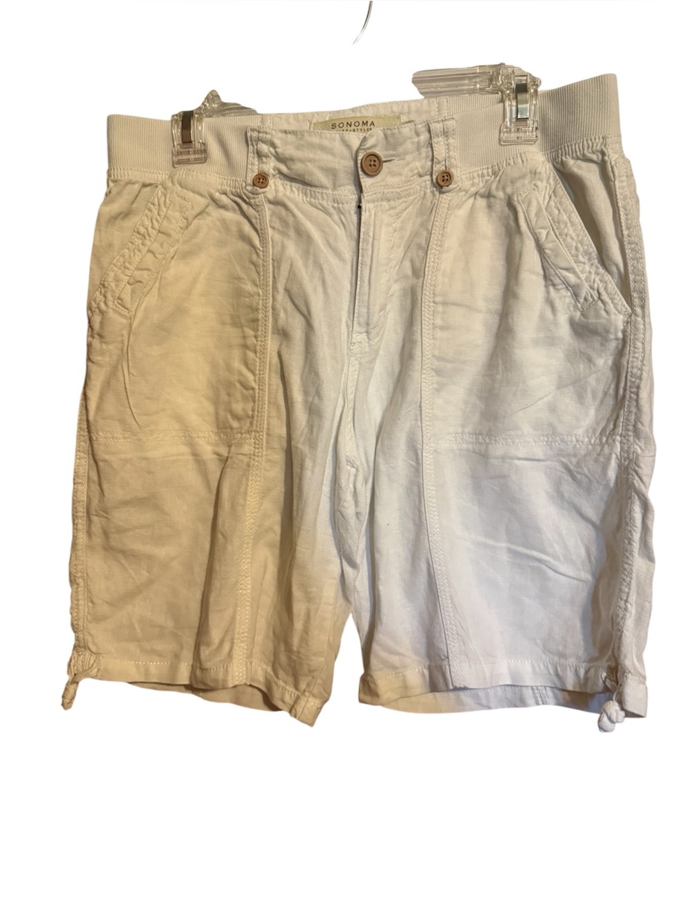Sonoma modern fit summer linen blend Bermuda shorts ladies 10 medium Linen